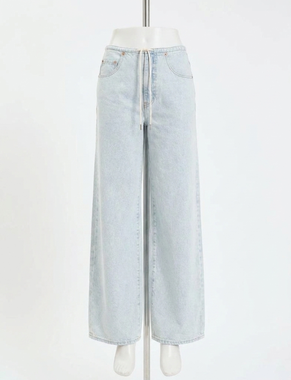 NEW DAZE madison mid rise wide leg jeans in baby talk